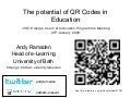 Potential Qr Codes Education Emerge 2009