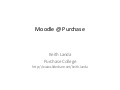 Moodle @ Purchase