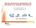 Marché des données géospatiales 3D : résultats d’un sondage international