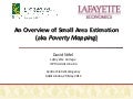 An Overview of Small Area Estimation 
