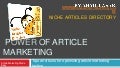 Power Of Article Marketing