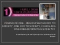 Power of one - A contribution by me and my family to the community social services 