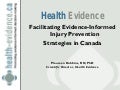 Health Evidence: Facilitating Evidence-Informed Injury Prevention in Canada