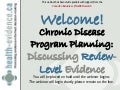 Chronic Disease Program Planning in Public Health: What&rsquo;s the Evidence 