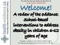 A review of the evidence: School-based Interventions to Address Obesity Prevention in Children 6-12 Years of Age 