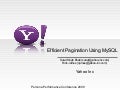 Efficient Pagination Using MySQL