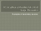 PPLR2015 -- Secondary Sources