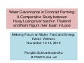 Water Governance in Contract Farming: A Comparative Study Between Huay Luang River Basin in Thailand and Nam Ngum River Basin in Laos 