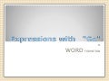 EXPRESSIONS WITH "GO" & WORD FORMATION