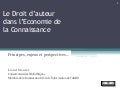 Le Droit d &rsquo;auteur dans l&rsquo;Economie de laConnaissance