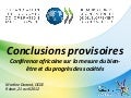 Conclusions provisoires - Conférence africaine sur la mesure du bien-être et du progrès des sociétés