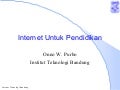 Internet Untuk Pendidikan