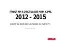 Programa Actuació Municipal (PAM). Comissió de Govern