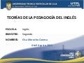 TEORÍAS DE LA PEDAGOGÍA DEL INGLÉS(II Bimestre Abril Agosto 2011)