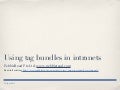 Using tag bundles in intranets