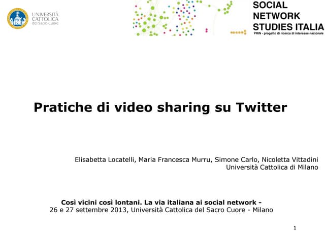 Pratiche di video sharing su twitter