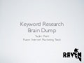 Keyword Research: Beyond the Ordinary by Taylor Pratt
