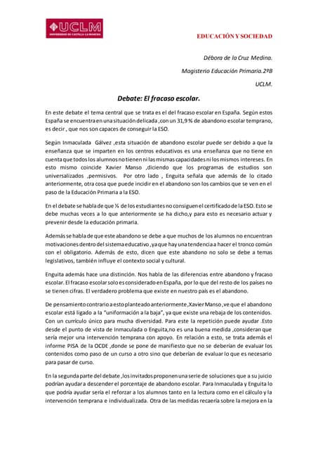 Práctica 2. Sobre el Fracaso Escolar