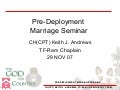 Pre Deployment Marriage Class