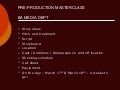 Pre Production Masterclass