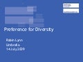 Preference for Diversity