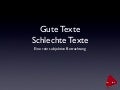 Gute Texte, Schlechte Texte