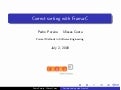Correct sorting with Frama-C