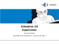 Enterprise 2.0 Experiences