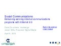 Social Communications: Delivering Winning Internal Communications Programs With Intranet 2.0