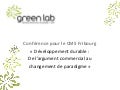 Développement durable :  De l’argument commercial au changement de paradigme