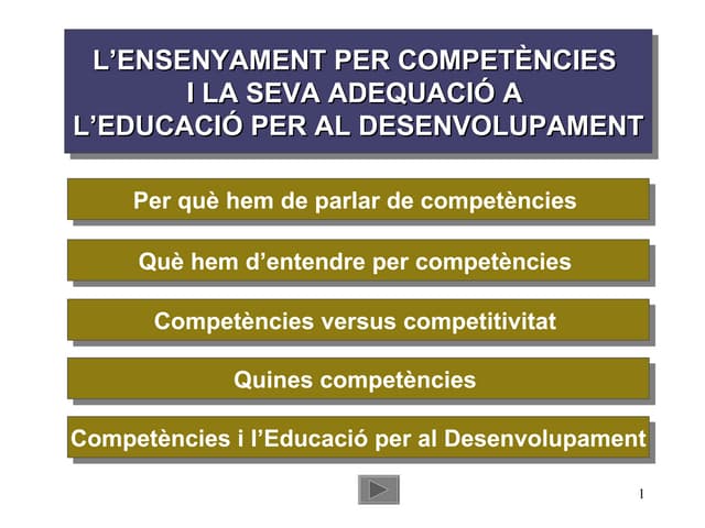 Programa Competències i EPD. Presentació Antoni Zabala