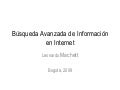 Presentación  Taller Búsqueda de información avanzada en Internet