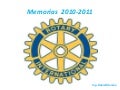   Memorias Club Rotario San Cristobal Año Rotario 2010 - 2011