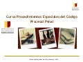 ENJ-300: Presentación Curso Procedimientos Especiales del Código Procesal Penal (2do Encuentro Presencial)