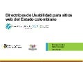 Presentacion del borrador de Directrices de Usabilidad