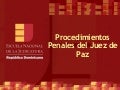 ENJ-300 Presentación General Curso Procedimientos Penales del Juez de Paz