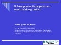 El Presupuesto Participativo: su marco teórico y político