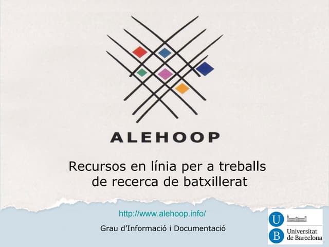 Presentacioalehoop 2013