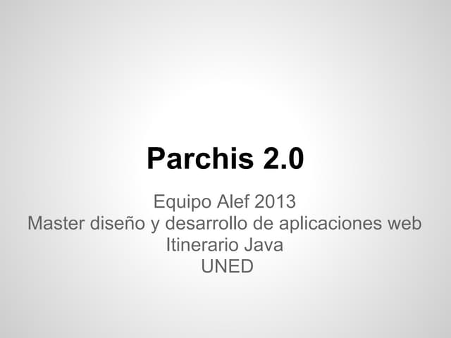 Presentacion   parchis 2.0