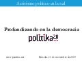 Profundizando en la democracia: Politika 2.0