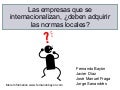 Adaptacion de Multinacionales a realidad local - RSC - Fernando Bayon