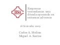 Foro Tiempos De Turbulencia: Entorno Económico y Prácticas Financieras de las Empresas Privadas en Venezuela bajo Hugo Chávez