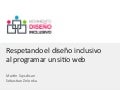 Respetando el diseño inclusivo al programar un sitio web, Martín Szyszlican y Sebastian Zelonka