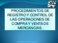 Procedimientos para el registro y control de inventarios