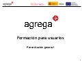 Formación para Usuarios - Plataforma Agrega
