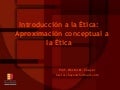 ENJ-100 Introducción a la Ética: Aproximación conceptual a la Ética