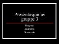 Presentasjon Av Gruppe 3
