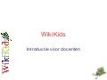 Presentatie WikiKids docenten