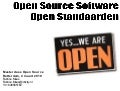 Open Source Software, Open Standaarden