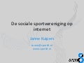 Presentatie Sportcongres Sport Service Zuid Holland